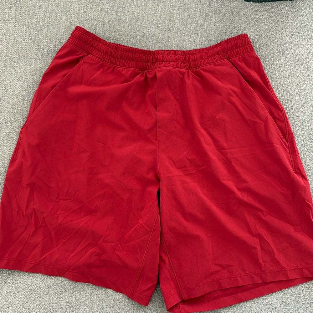 Men’s red lululemon shorts size L